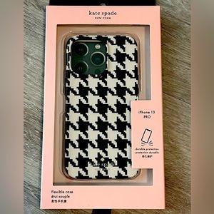 Kate Spade ♠️  Houndstooth iPhone 13 case. Brand new in box